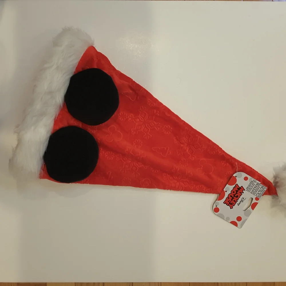 Disney Christmas Holiday Hat Mickey Mouse Santa Hat, with Mickey ears, One Size